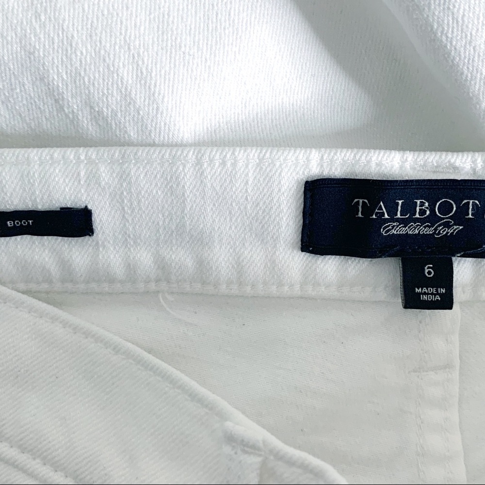 Talbots White Bootcut Jeans NWOT Size 6 - Picture 6 of 8